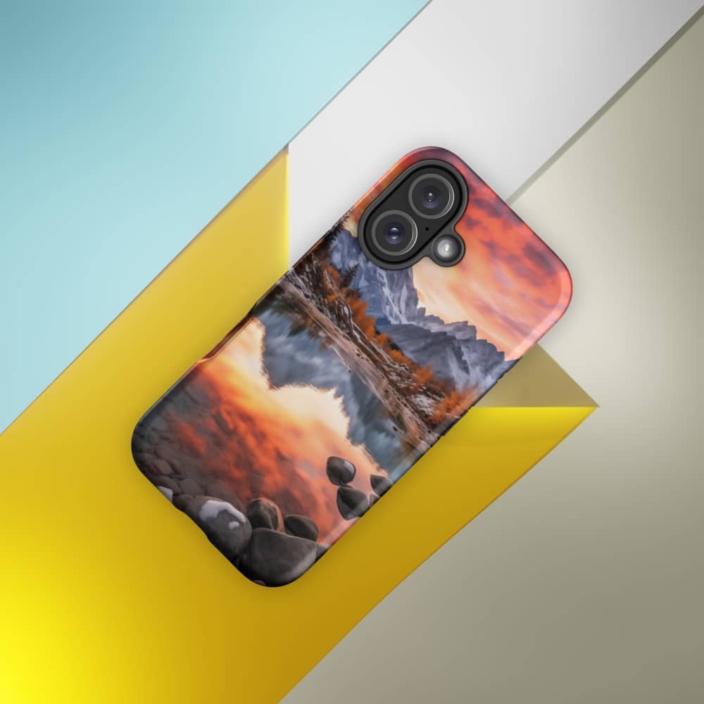 Alpine Serenity Dusk on Majestic Peaks Design Slim iPhone Case