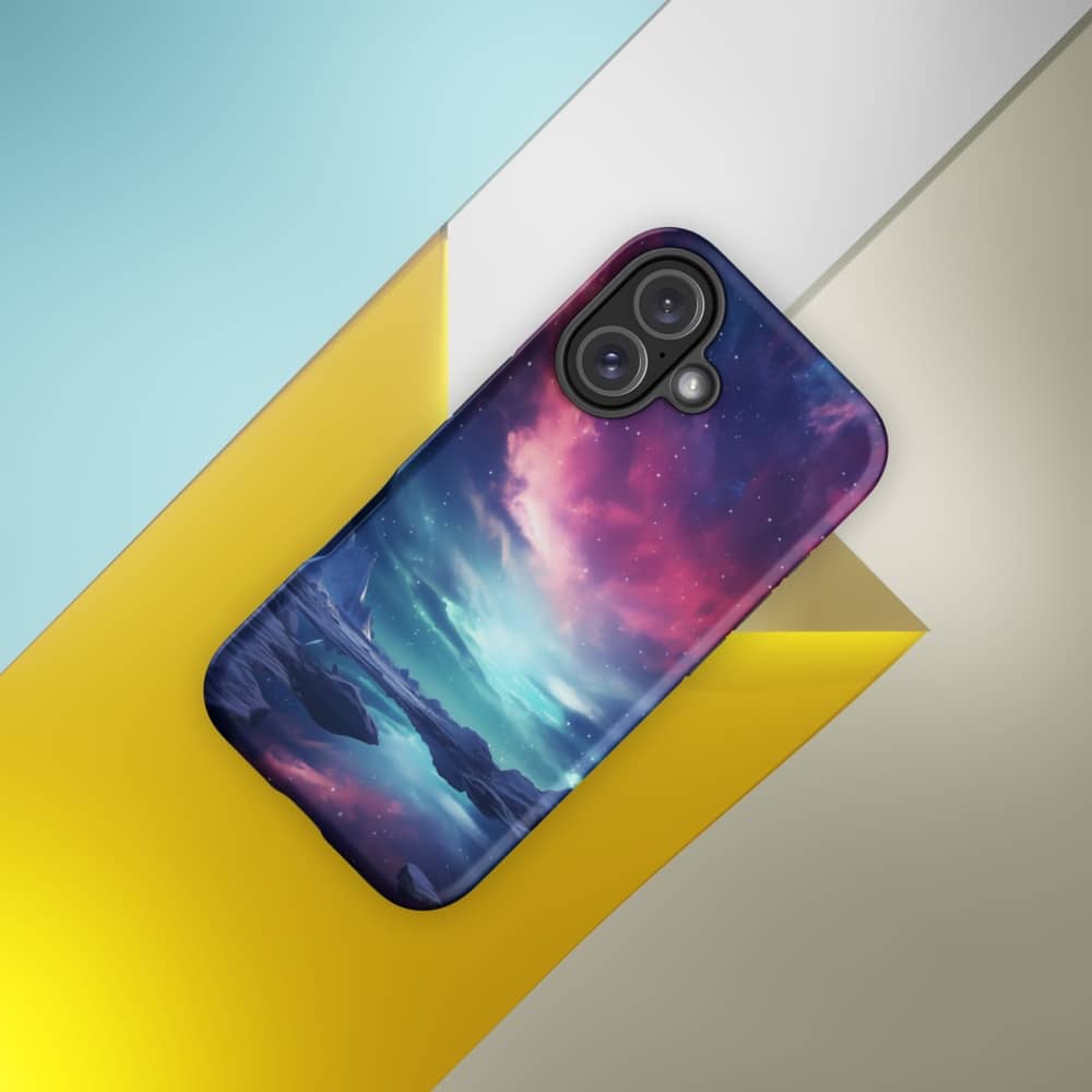 Arctic Aurora Enchantment Design Slim iPhone Case