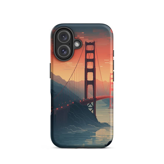 8-Bit San Francisco Misty Golden Gate Design Slim iPhone Case