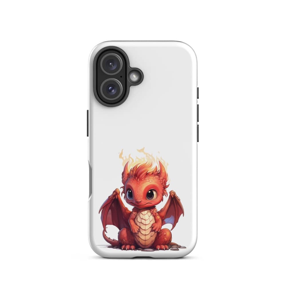 Adorable Ember Breath Chibi Dragon Design Slim iPhone Case