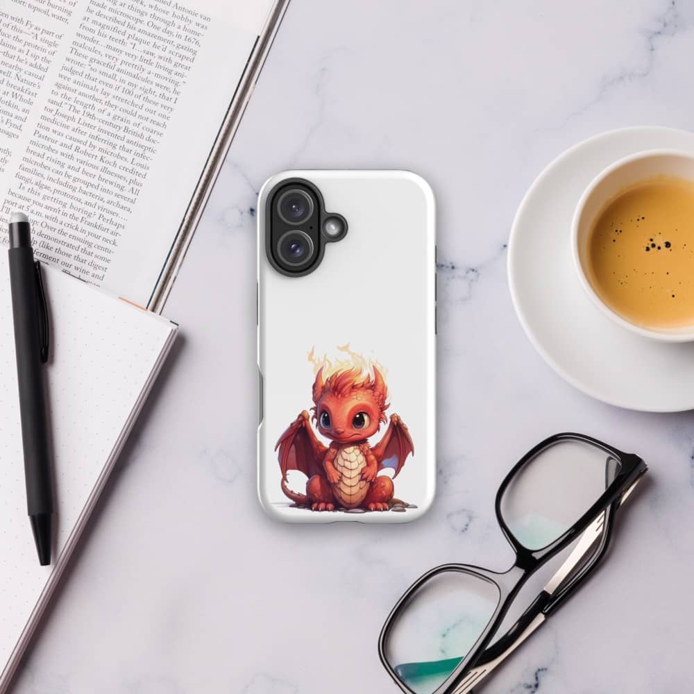 Adorable Ember Breath Chibi Dragon Design Tough iPhone Case