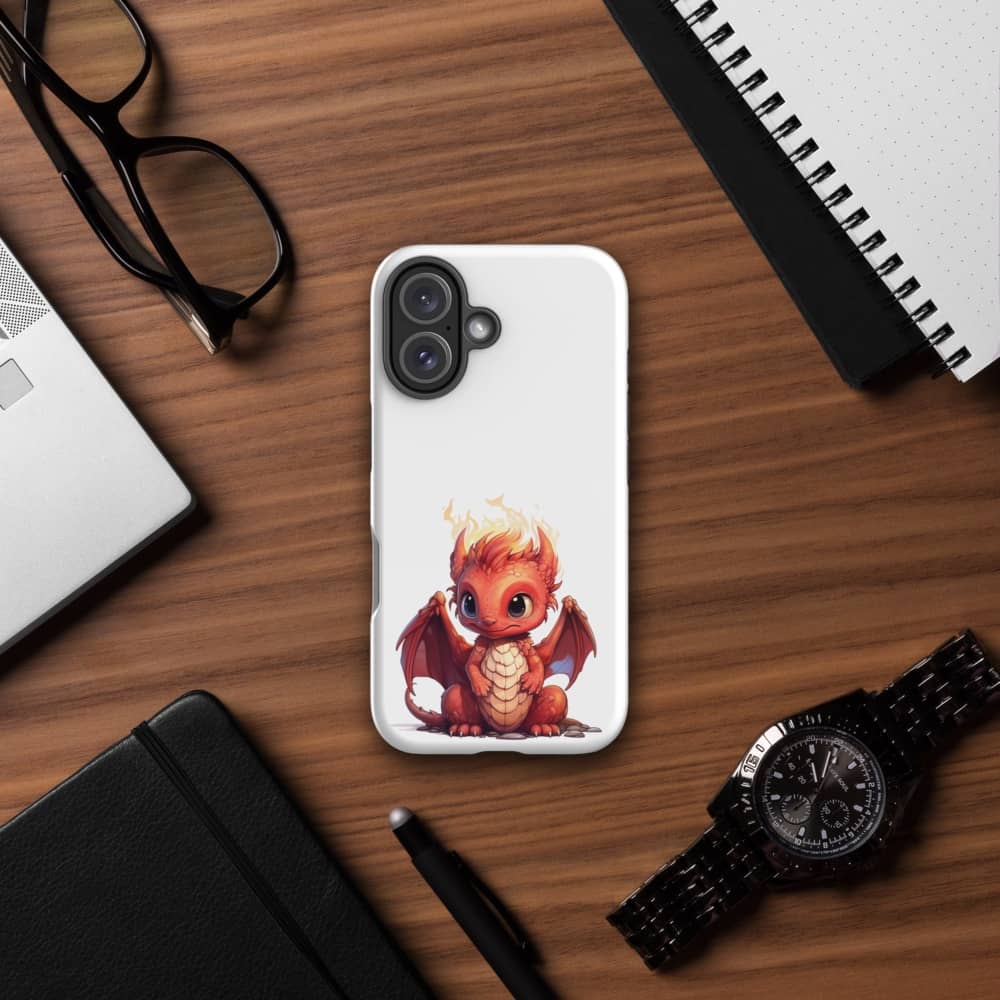 Adorable Ember Breath Chibi Dragon Design Tough iPhone Case