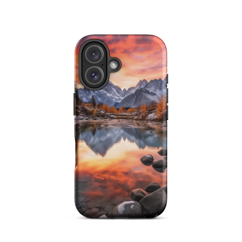 Alpine Serenity Dusk on Majestic Peaks Design Slim iPhone Case
