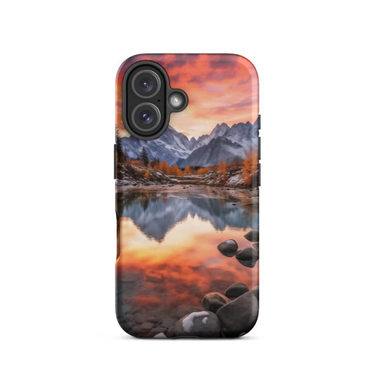 Alpine Serenity Dusk on Majestic Peaks Design Slim iPhone Case