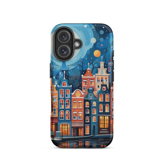 Amsterdam Nocturne Whimsical Canals Design Slim iPhone Case