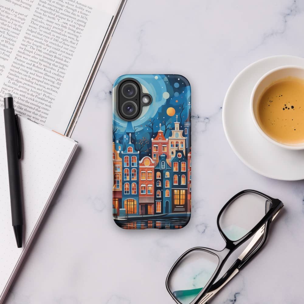 Amsterdam Nocturne Whimsical Canals Design Tough iPhone Case