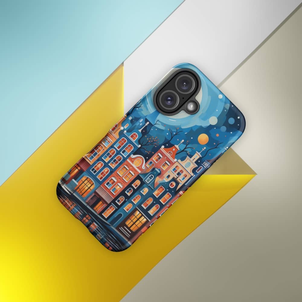 Amsterdam Nocturne Whimsical Canals Design Slim iPhone Case
