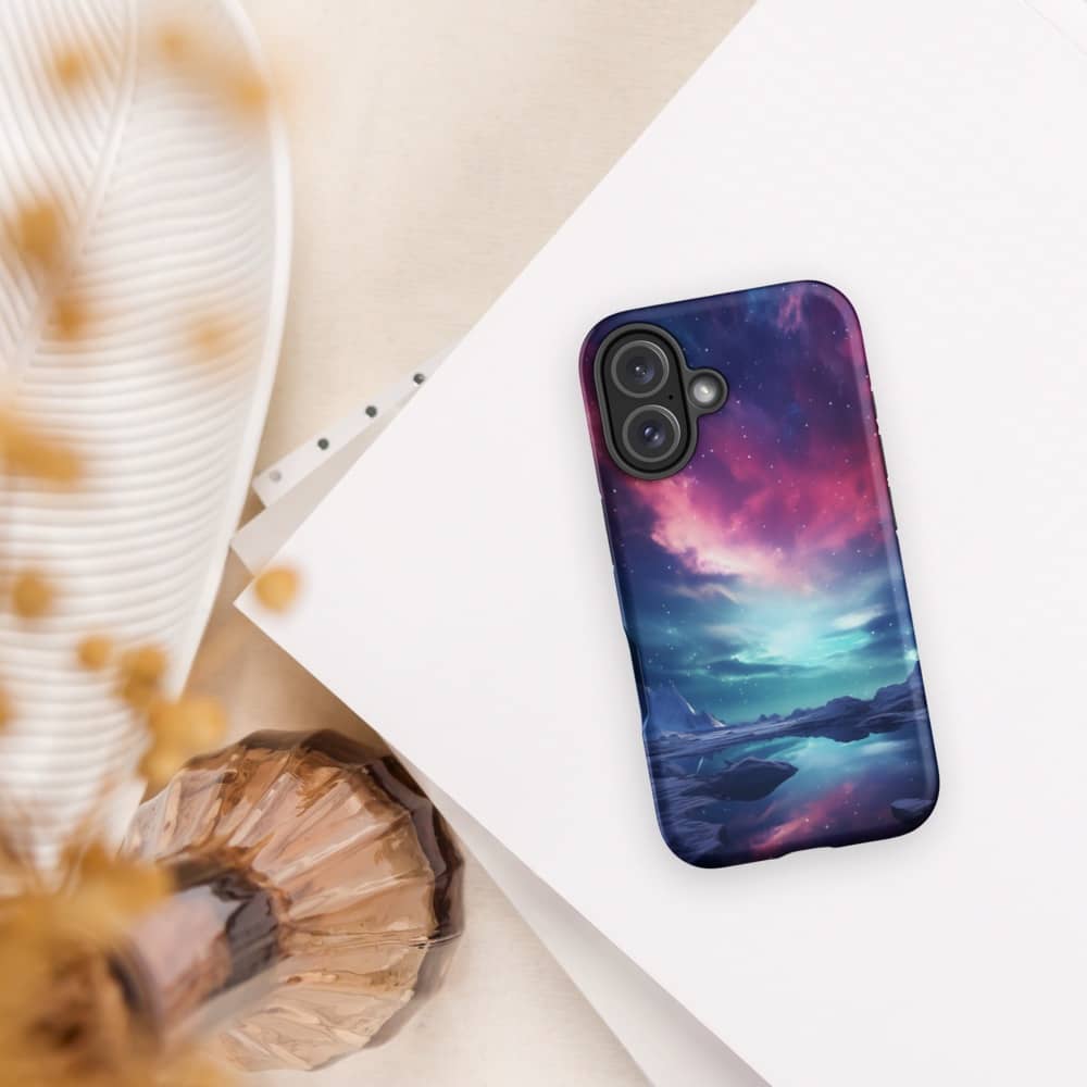Arctic Aurora Enchantment Design Tough iPhone Case