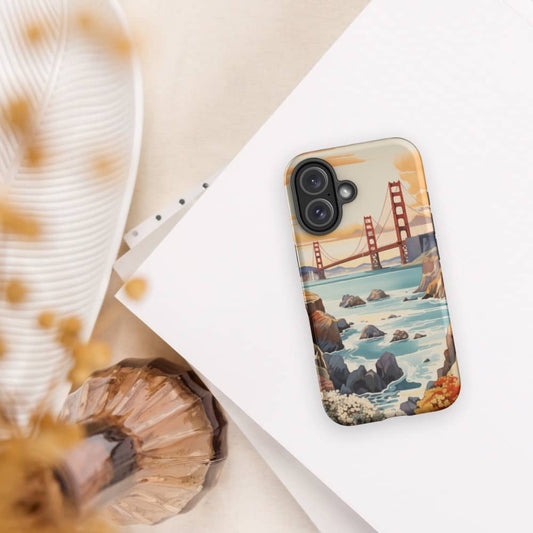 Golden Gate Reverie Surreal Cityscape Design Tough iPhone Case