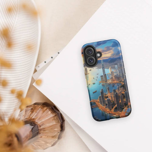 Hong Kong Horizon Anime Skylines Design Tough iPhone Case