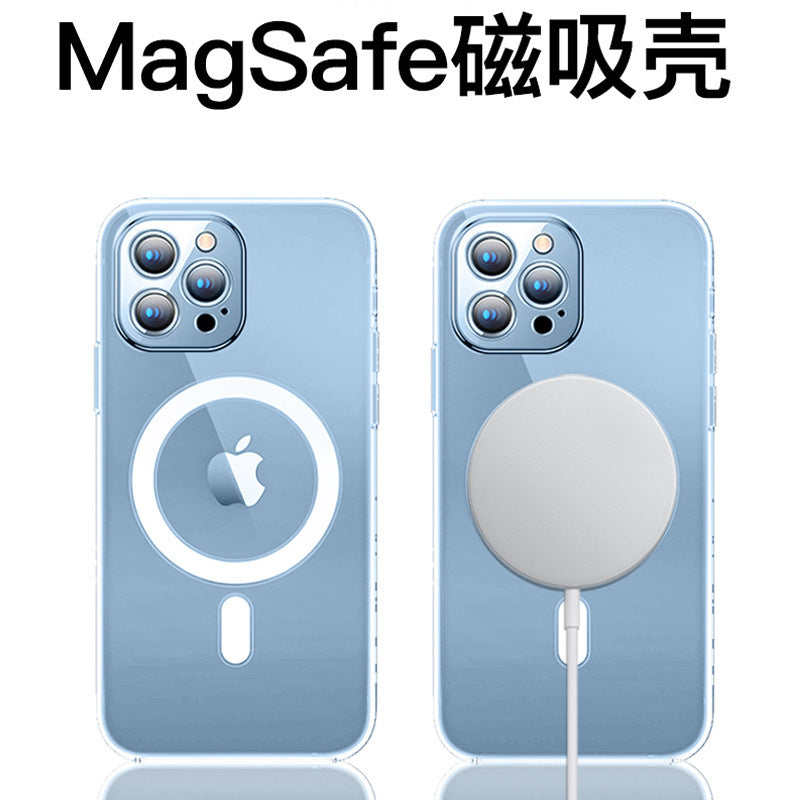 magsafe suitable for iphone mobile phone case 15 magnetic case 14promax apple 13 mobile phone case 12 cross-border x set