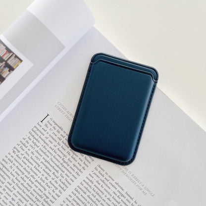 Suitable for Magsafe Leather Card Holder iPhone12 13 Mobile Phone Back Sticker Magnetic Card Holder Insert Card Leather Card Holder