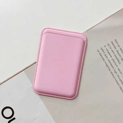 Suitable for Magsafe Leather Card Holder iPhone12 13 Mobile Phone Back Sticker Magnetic Card Holder Insert Card Leather Card Holder